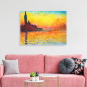 San Giorgio Maggiore in Dusk Claude Monet Canvas Afdruk (Insitu (Woonkamer))