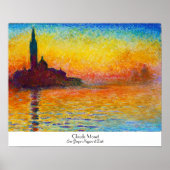 San Giorgio Maggiore in Dusk Claude Monet Poster (Voorkant)
