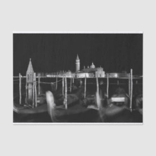 San Giorgio Maggiore kerk, gondels in Venetië Tissuepapier