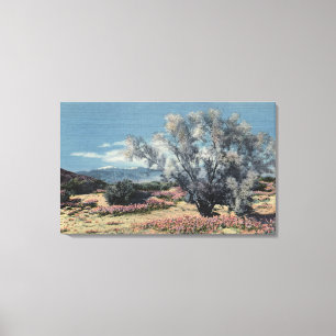 San Gorgonio Uitzicht, Rookbomen Canvas Afdruk