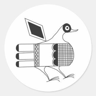 San Idelfonso Pueblo Bird Ronde Sticker