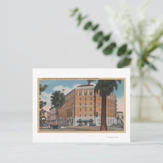 San Jose, CA - Hotel Sainte Claire Briefkaart (Staand voorkant)