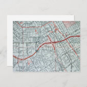 SAN JOSE, CA  Map Briefkaart (Voorkant / Achterkant)