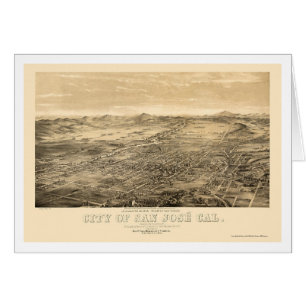 San Jose, CA Panorama Map - 1869