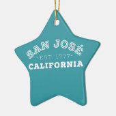 San Jose California Keramisch Ornament (Links)