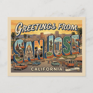 San Jose California Reizen Briefkaart