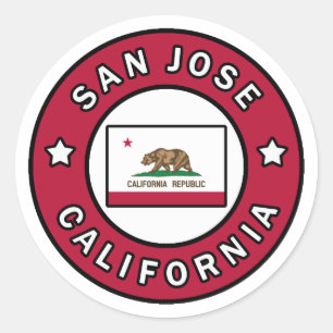 San Jose California Ronde Sticker