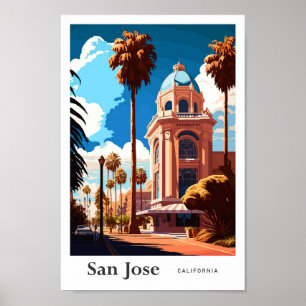 San Jose California Travel  Illustratie Poster