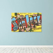 San Jose, CaliforniaLarge Letter Scenes 2 Canvas Afdruk (Insitu (Houten vloer))