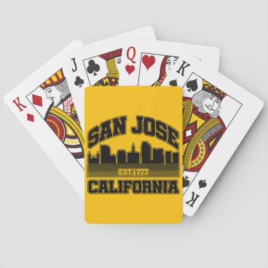 San Jose, Californië Pokerkaarten (Achterkant)