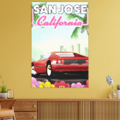 San Jose, Californië-reisposter Canvas Afdruk (Insitu (Woonkamer))