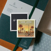 San Jose Californië Vierkante Button 5,1 Cm