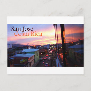San Jose Costa Rica Sunset Briefkaart