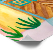 San Jose de Gracia Church Waterverf New Mexico Poster (Hoek)