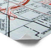 San Jose, de  Kaart van CA Poster (Hoek)