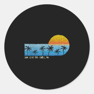 San Jose Del Cabo, MX Palm Trees & Zon Ronde Sticker