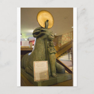 San Jose Egyptisch Museum, beeld van zwerm Briefkaart