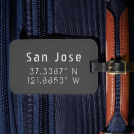 San Jose Latitude Longitude Bagagelabel