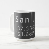 San Jose Latitude Longitude Koffiemok (Voorkant links)