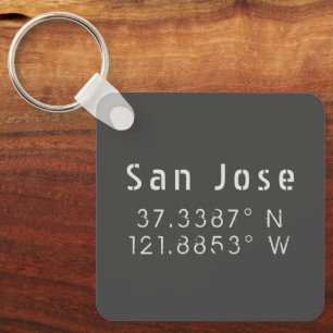 San Jose Latitude Longitude Sleutelhanger
