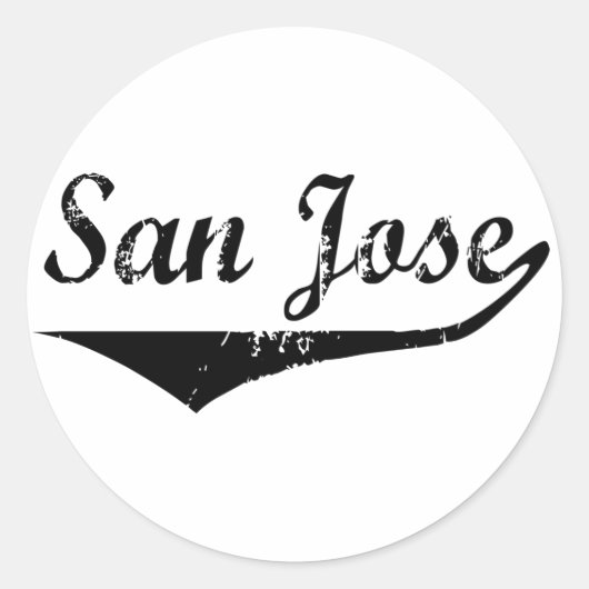 San Jose Ronde Sticker (Voorkant)