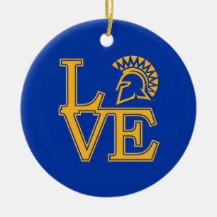 San Jose State Love Keramisch Ornament