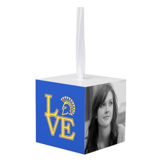 San Jose State Love Kubus Ornament (Achter hoekig)
