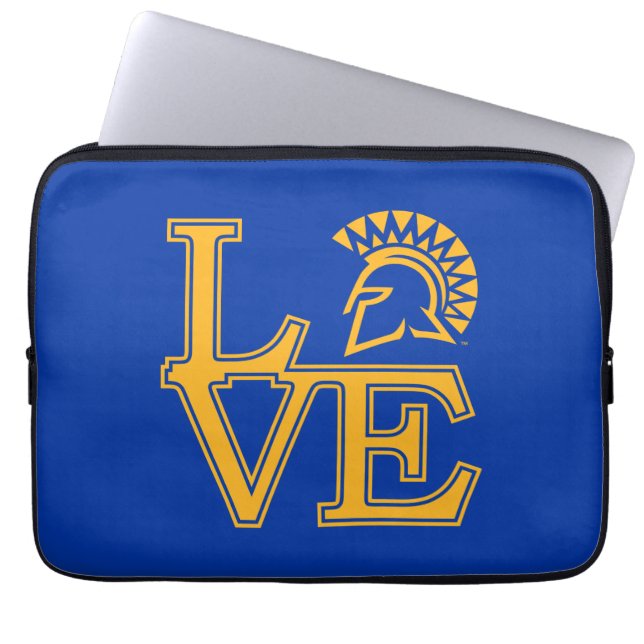 San Jose State Love Laptop Sleeve (Voorkant)