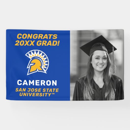 San Jose State Spartans | Afstudeerder van graten Spandoek (Horizontaal)