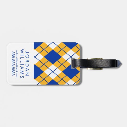 San Jose State Spartans argyle Bagagelabel (Achterkant horizontaal)