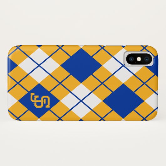 San Jose State Spartans argyle Case-Mate iPhone Case (Achterkant (horizontaal))
