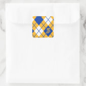 San Jose State Spartans argyle Vierkante Sticker (Tas)