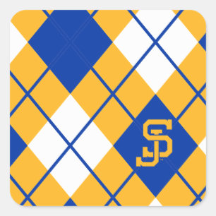 San Jose State Spartans argyle Vierkante Sticker