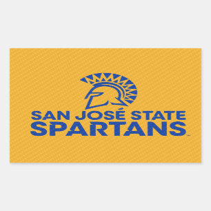 San Jose State Spartans Carbon Fiber Patroon Rechthoekige Sticker