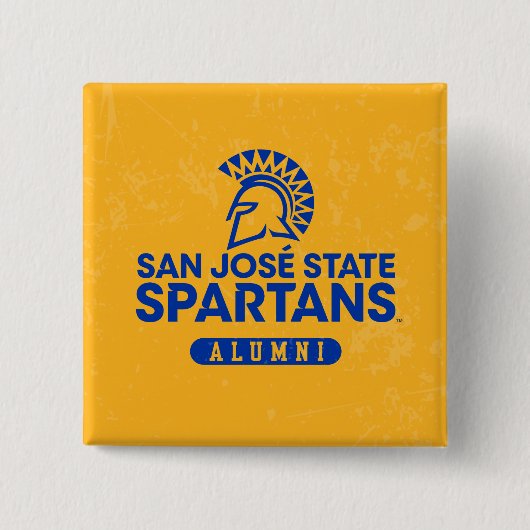 San Jose State Spartans Distress Vierkante Button 5,1 Cm (Voorkant)