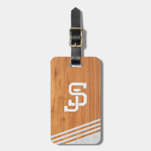 San Jose State Spartans houten cementstripe Bagagelabel