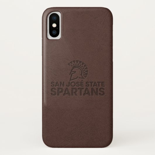 San Jose State Spartans Leather Case-Mate iPhone Case (Achterkant)