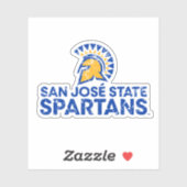 San Jose State Spartans Logo Wordmark Distress Sticker (Vel)
