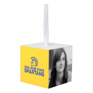 San Jose State Spartans Logo Wordmark Kubus Ornament