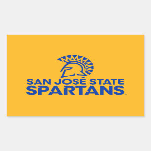 San Jose State Spartans Logo Wordmark Rechthoekige Sticker