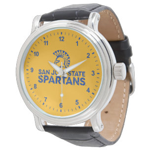 San Jose State Spartans Logo Wordmark Vervuild Horloge