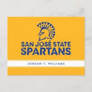 San Jose State Spartans Logo Wordmark Vervuild Uitnodiging Briefkaart