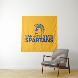 San Jose State Spartans Logo Wordmark Wandkleed