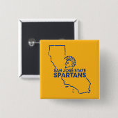 San Jose State Spartans Love Vierkante Button 5,1 Cm (Voorkant /achterkant)