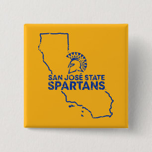 San Jose State Spartans Love Vierkante Button 5,1 Cm