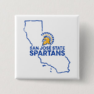 San Jose State Spartans Love Vierkante Button 5,1 Cm