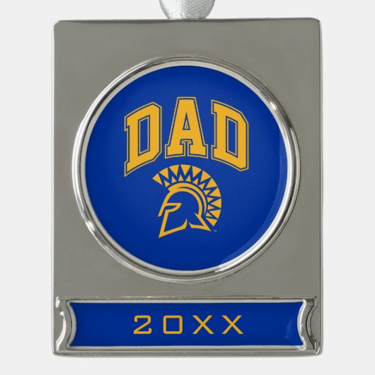 San Jose State Spartans Pap Verzilverd Banner Ornament (Voorkant)