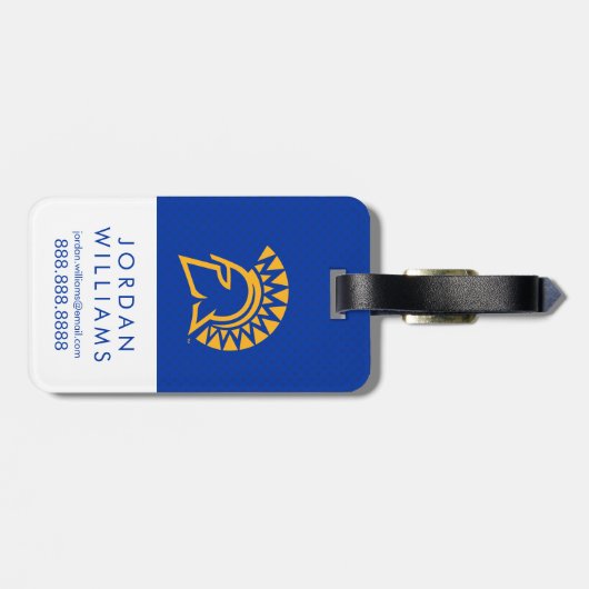 San Jose State Spartans Polka Dot Pattern Bagagelabel (Achterkant horizontaal)