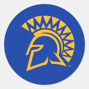 San Jose State Spartans Polka Dot Pattern Ronde Sticker
