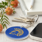 San Jose State Spartans Polka Dot Pattern Sleutelhanger (Voorkant Rechts)